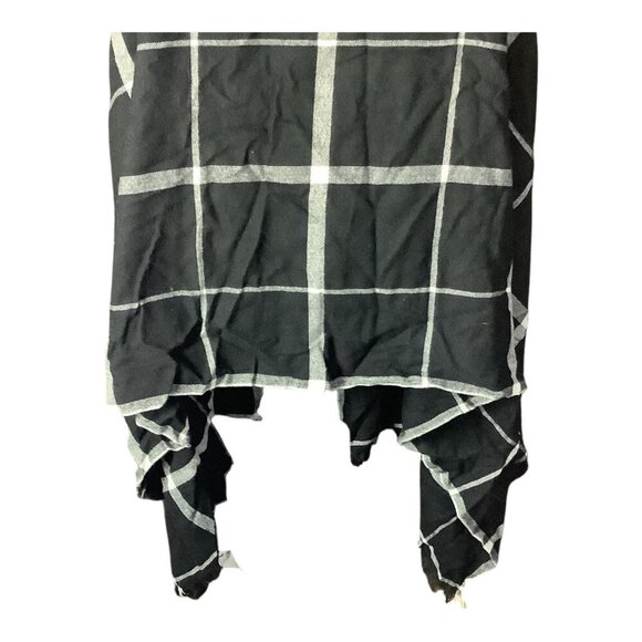 Banana Republic Womens Black & White Plaid Rectangular Wrap Scarf Shawl Acrylic - Picture 9 of 13